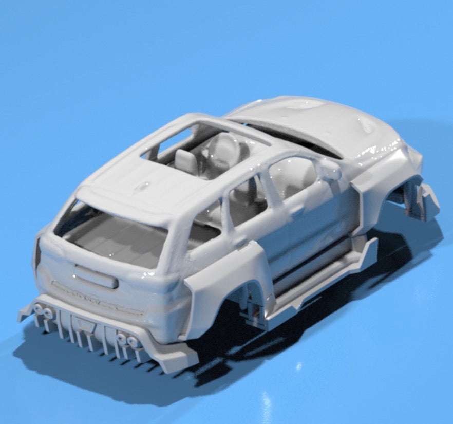 Plug and play body kit for hot wheels jeep trackhawk
