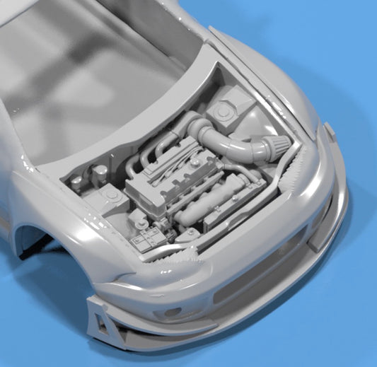 K20 Engine and bay for hot wheels Honda civic eg