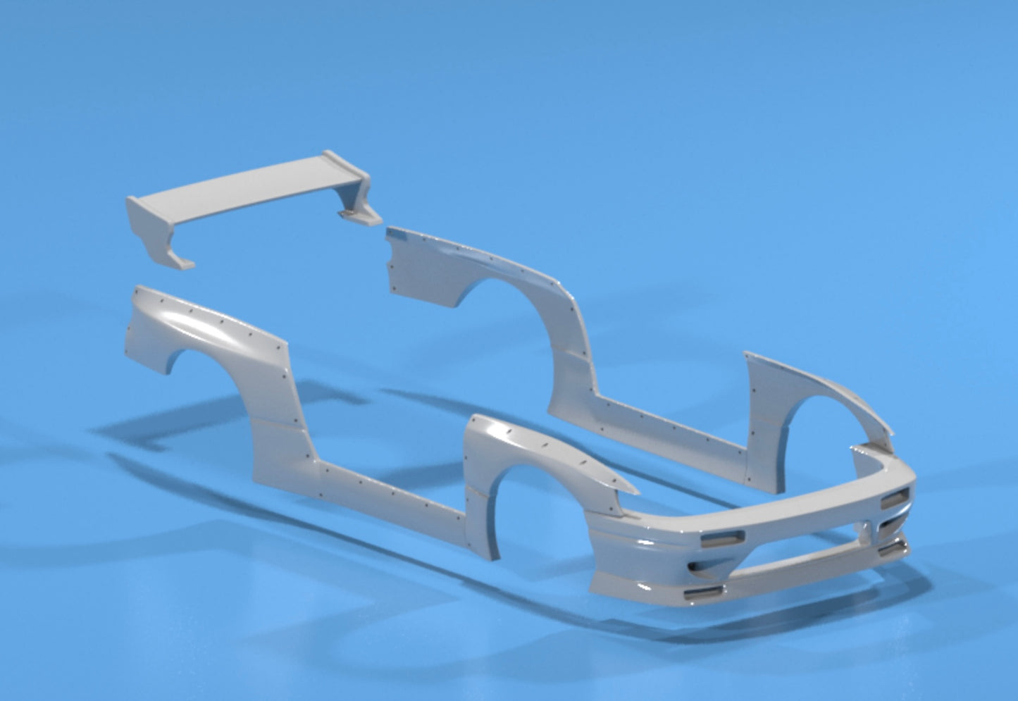 body kit for Hot Wheels Nissan Silvia S13 pandem style