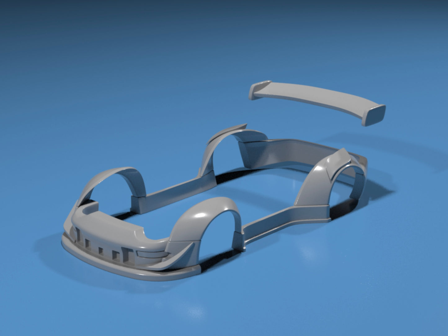 body kit for Hot Wheels Porsche 993 RWB style