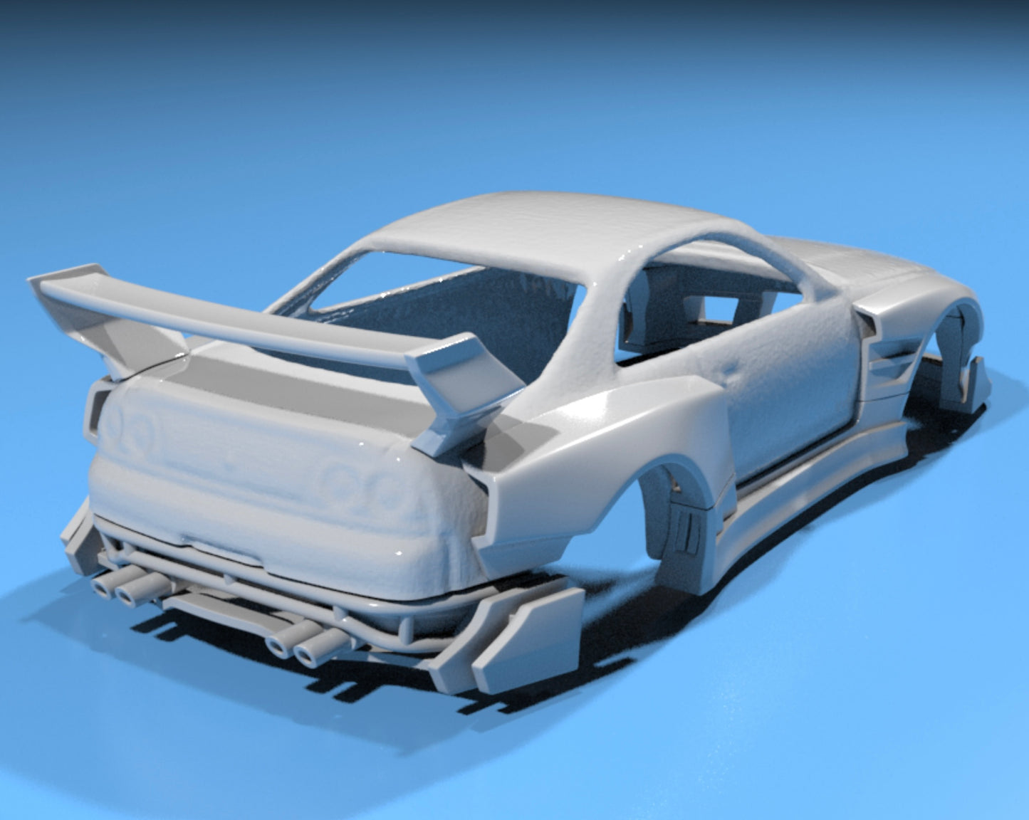 body kit for Hot Wheels Nissan GTR R33 fatboi style