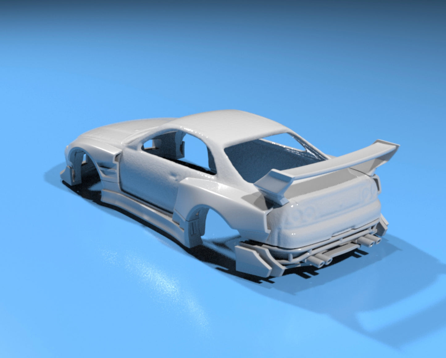 body kit for Hot Wheels Nissan GTR R33 fatboi style