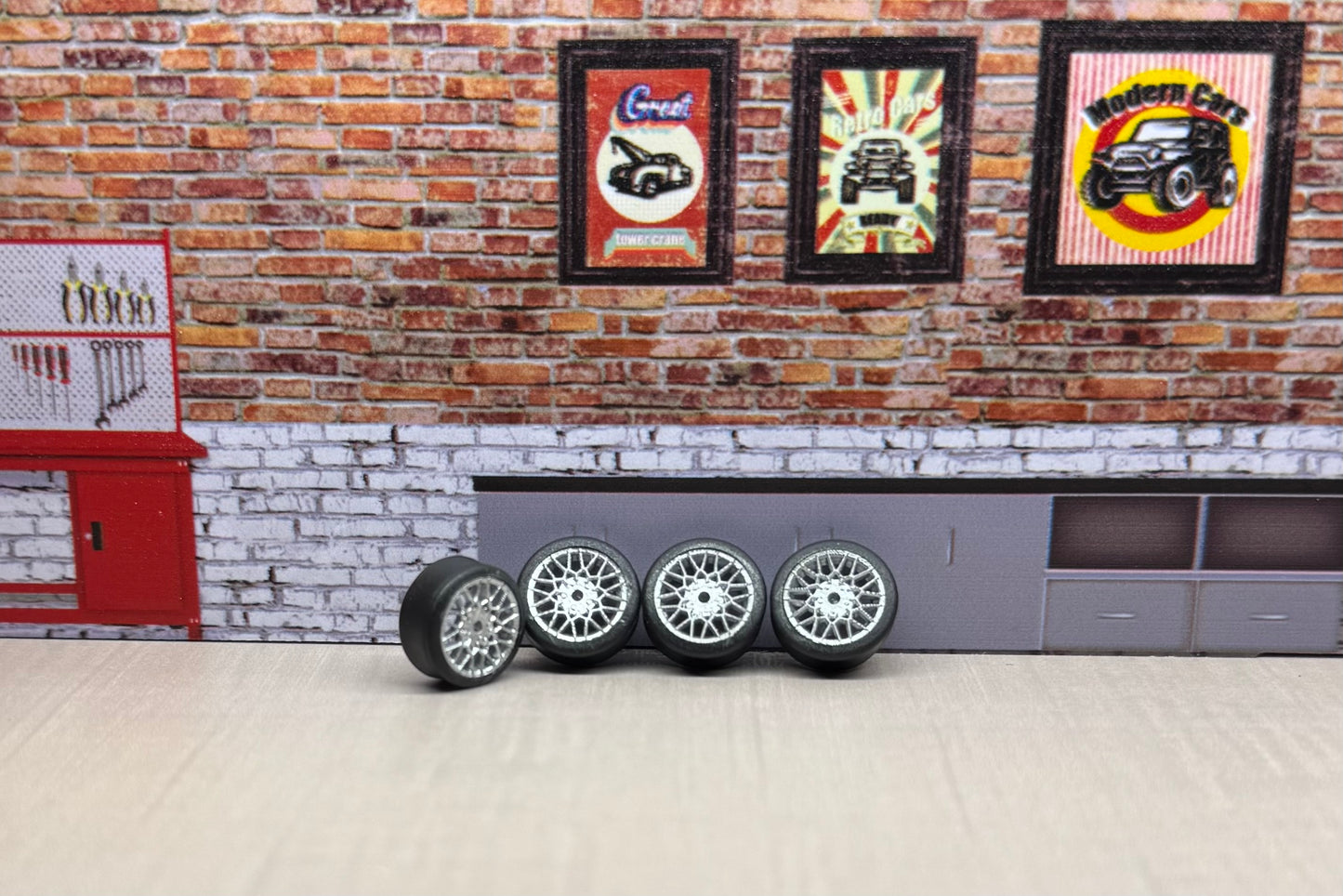1:64 chrome rims for hot wheels and match box