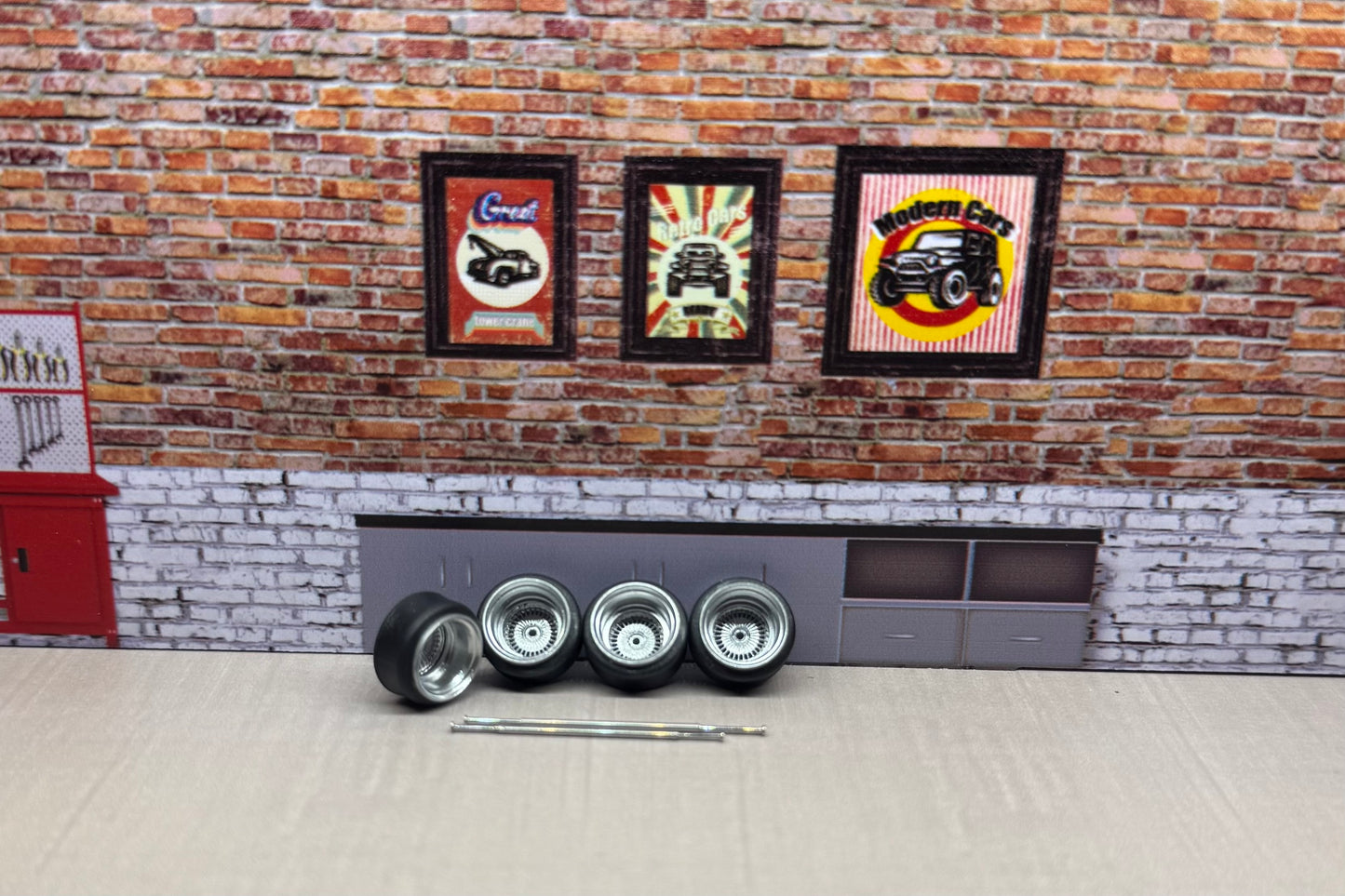 1:64 Chrome Deep Dish Rims for Hot Wheels And Match Box
