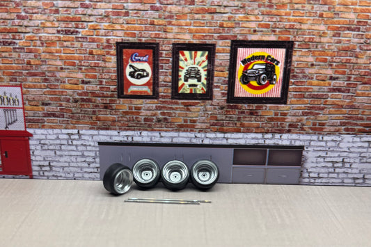 1:64 Chrome Deep Dish Rims for Hot Wheels And Match Box