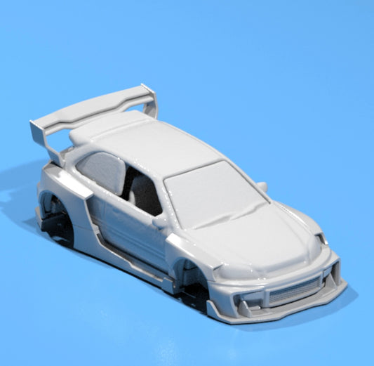 body kit for Hot wheels Honda Civic EK9 fatboi style