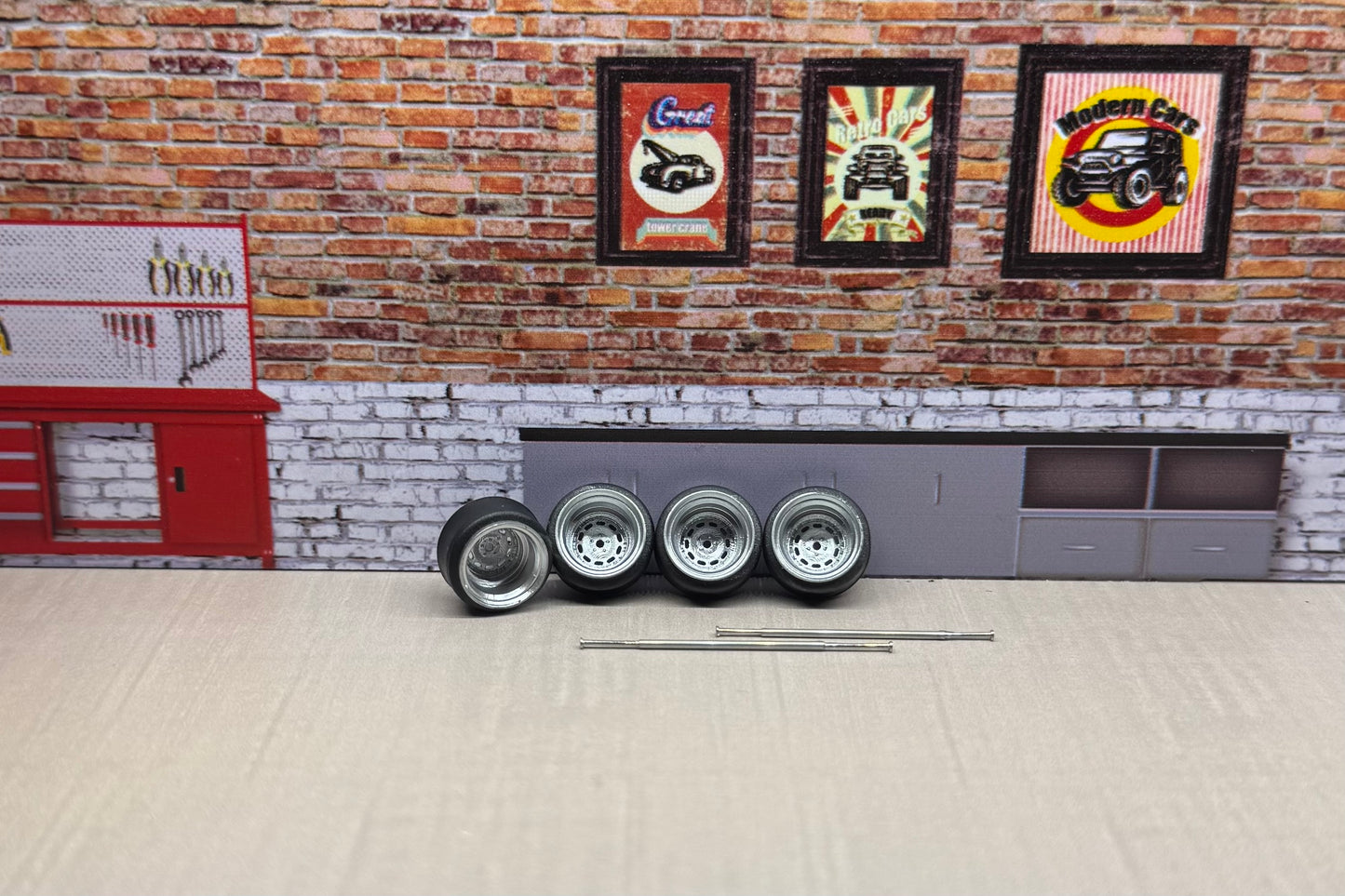 1:64 Chrome Deep Dish Rims For  Hot Wheels And Match Box