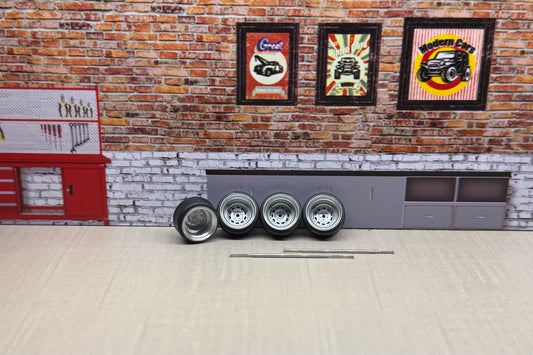 1:64 Chrome Deep Dish Rims For  Hot Wheels And Match Box