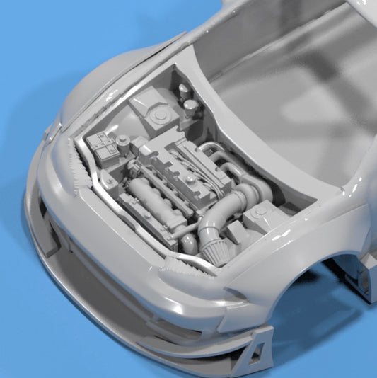K20 Engine and bay for hot wheels Honda civic eg