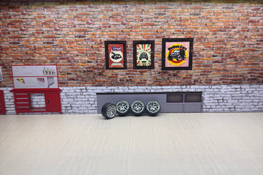 1:64 chrome rims for hot wheels and match box