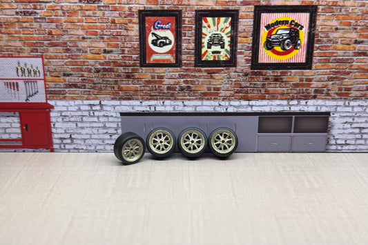1:64 gold rims for hot wheels and match box