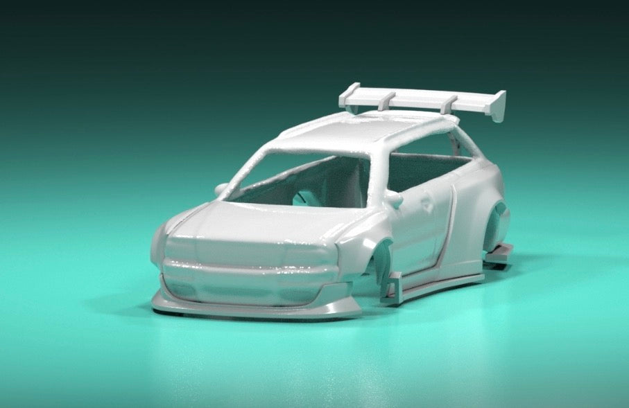 Aero track body kit for hot wheels Audi RS2
