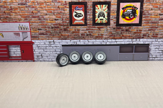 1:64 chrome rims for hot wheels and match box