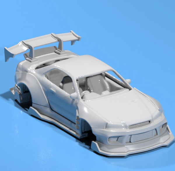 BLS Style body kit for hot wheels Nissan R34 (PLUG&PLAY)