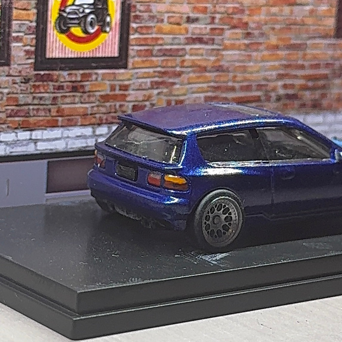 Fully custom 1:64 hot wheels Honda civic eg