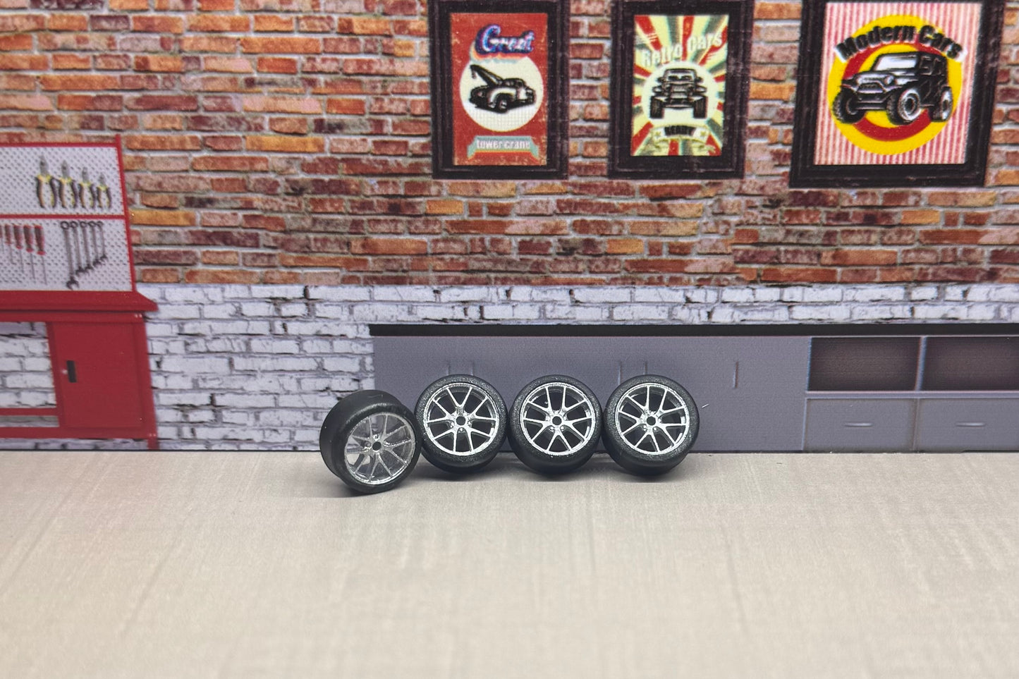 1:64 chrome rims for hot wheels and match box