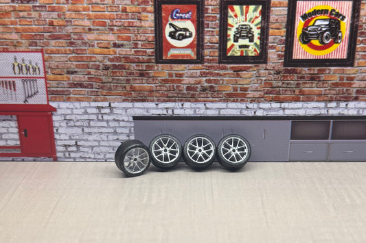 1:64 chrome rims for hot wheels and match box