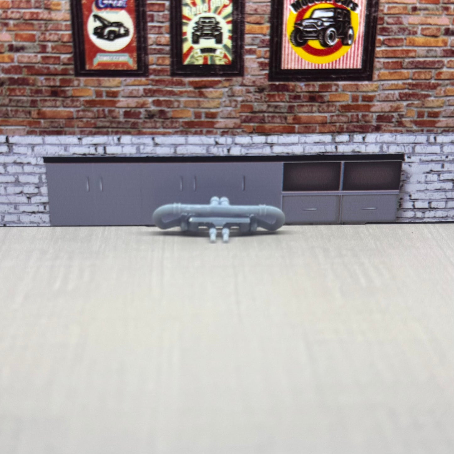 1:64 full rear twin turbo back bumper for hot wheels and match box