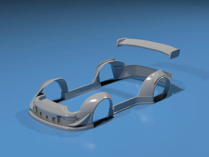 body kit for Hot Wheels Porsche 993 RWB style