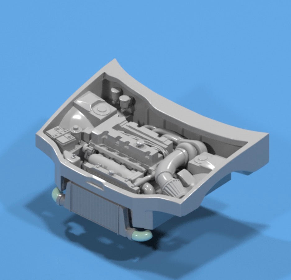 K20 Engine and bay for hot wheels Honda civic eg
