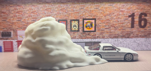 Drift cloud diorama for hot wheels and match box