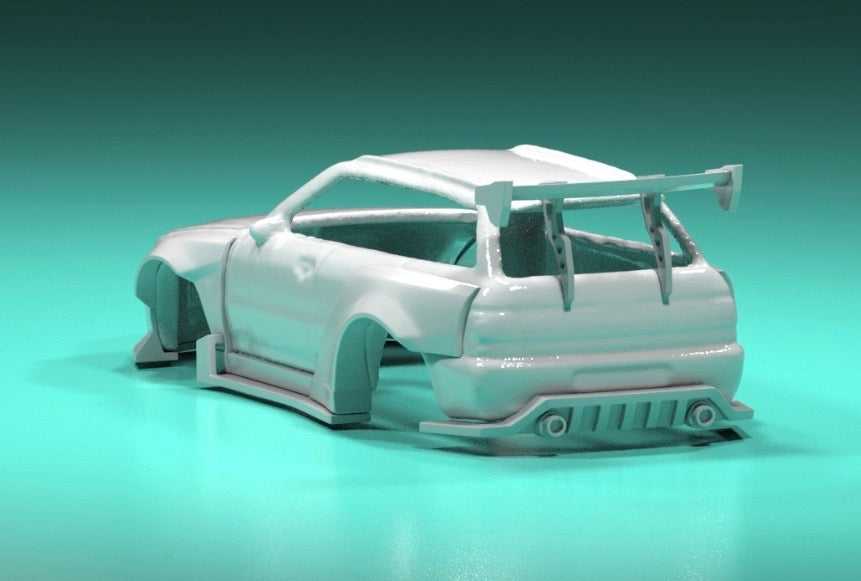Aero track body kit for hot wheels Audi RS2