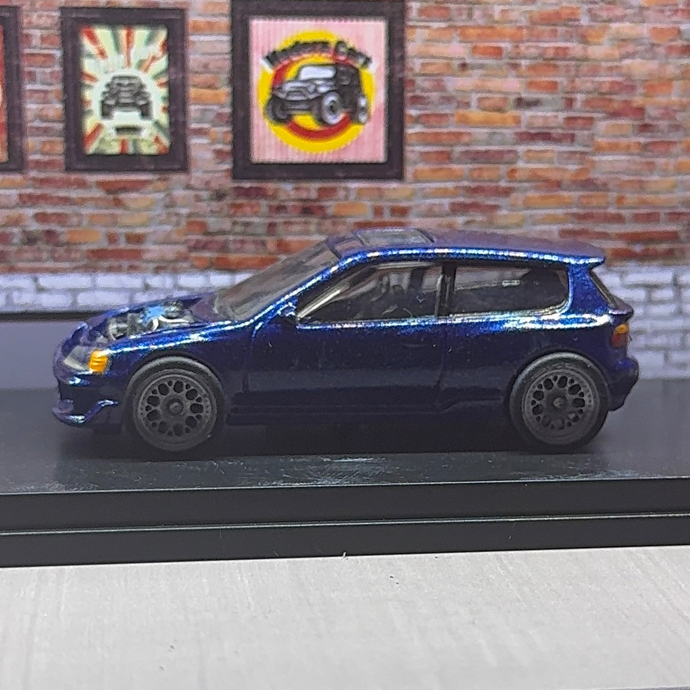 Fully custom 1:64 hot wheels Honda civic eg