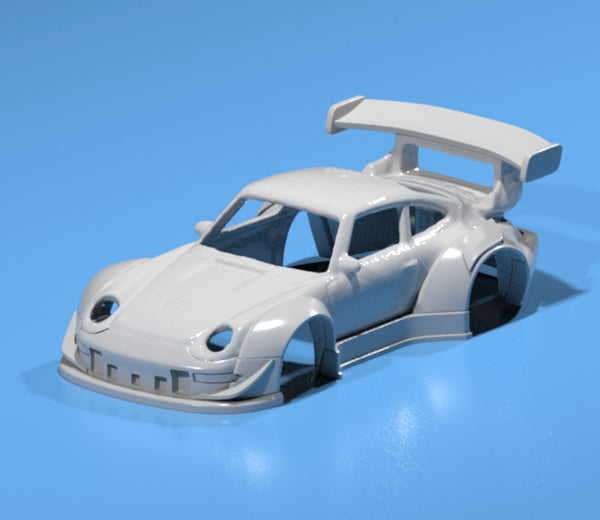 body kit for Hot Wheels Porsche 993 RWB style