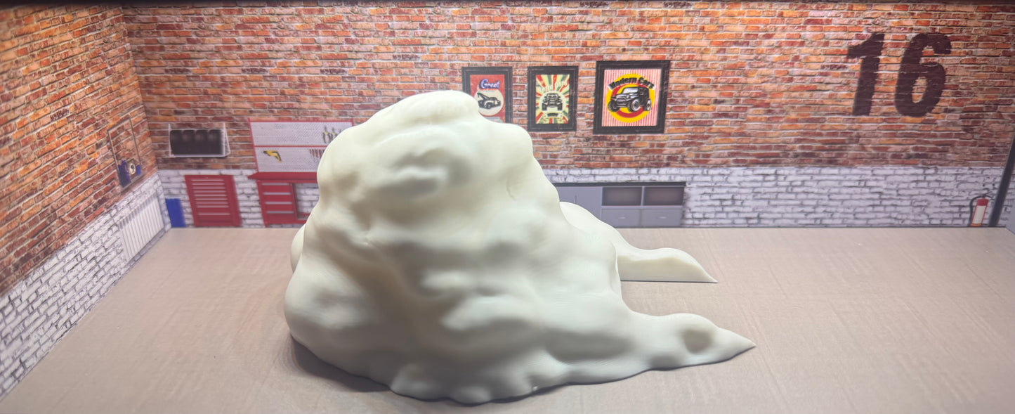 Drift cloud diorama for hot wheels and match box