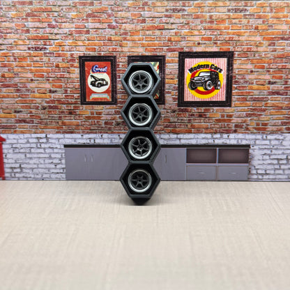 1/64 chrome/black rims for hot wheels And match box