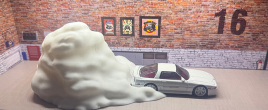 Drift cloud diorama for hot wheels and match box