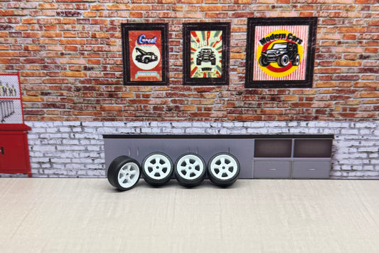 1:64 white rims for hot wheels and match box
