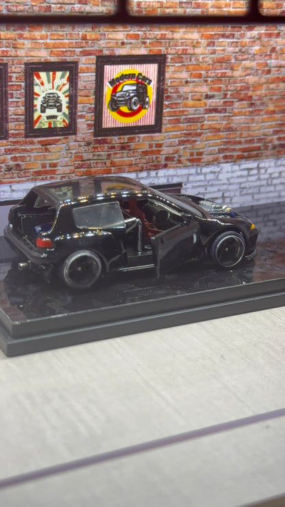 Fully custom 1:64 hot wheels Honda civic eg