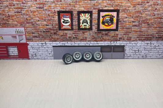 1:64 chrome rims for hot wheels and match box