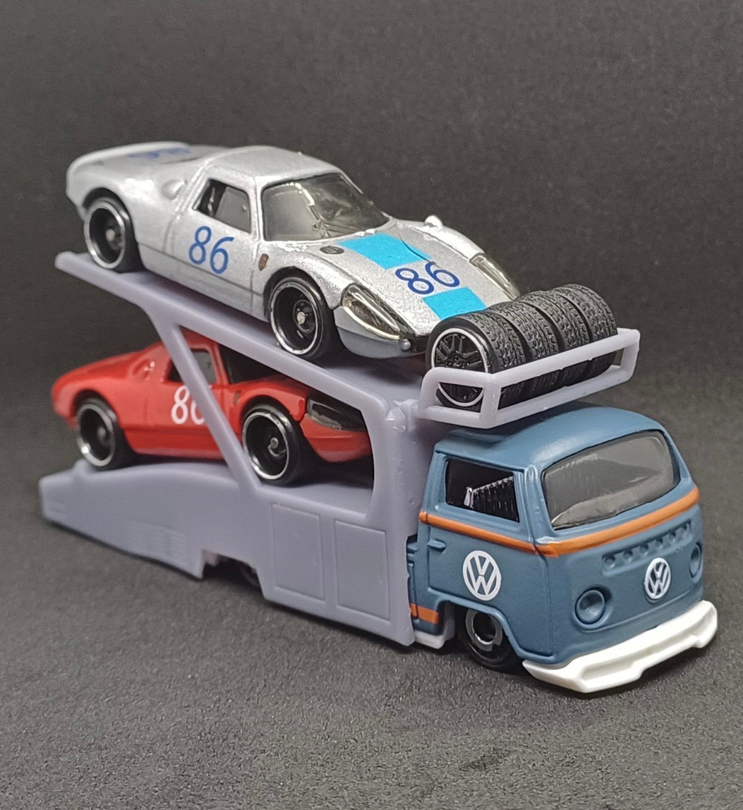 Double ramp trailer for hot wheels VW T2