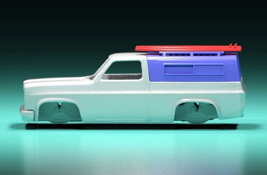 Truck bed cap for hot wheels 83 Chevy Silverado