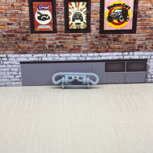 1:64 full rear twin turbo back bumper for hot wheels and match box