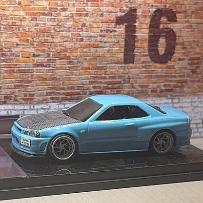 Fully custom 1:64 hot wheels Nissan skyline R32