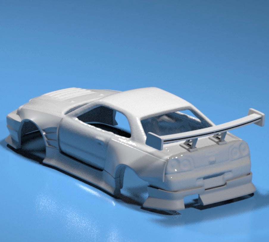 Plug and play body kit for hot wheels Nissan skyline R34