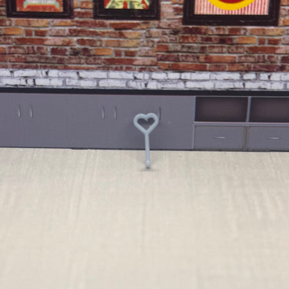 Heart shaped exhaust pipe for hot wheels and match box