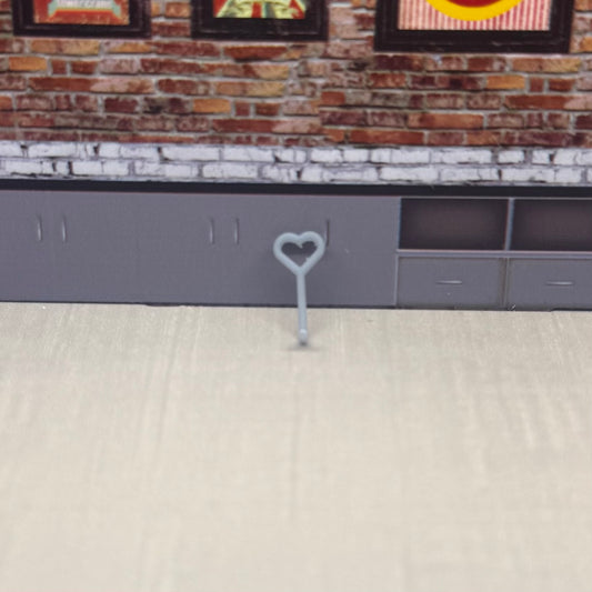 Heart shaped exhaust pipe for hot wheels and match box
