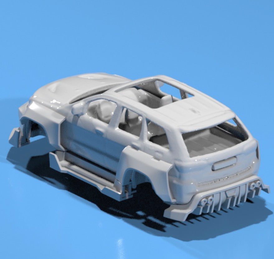 Plug and play body kit for hot wheels jeep trackhawk