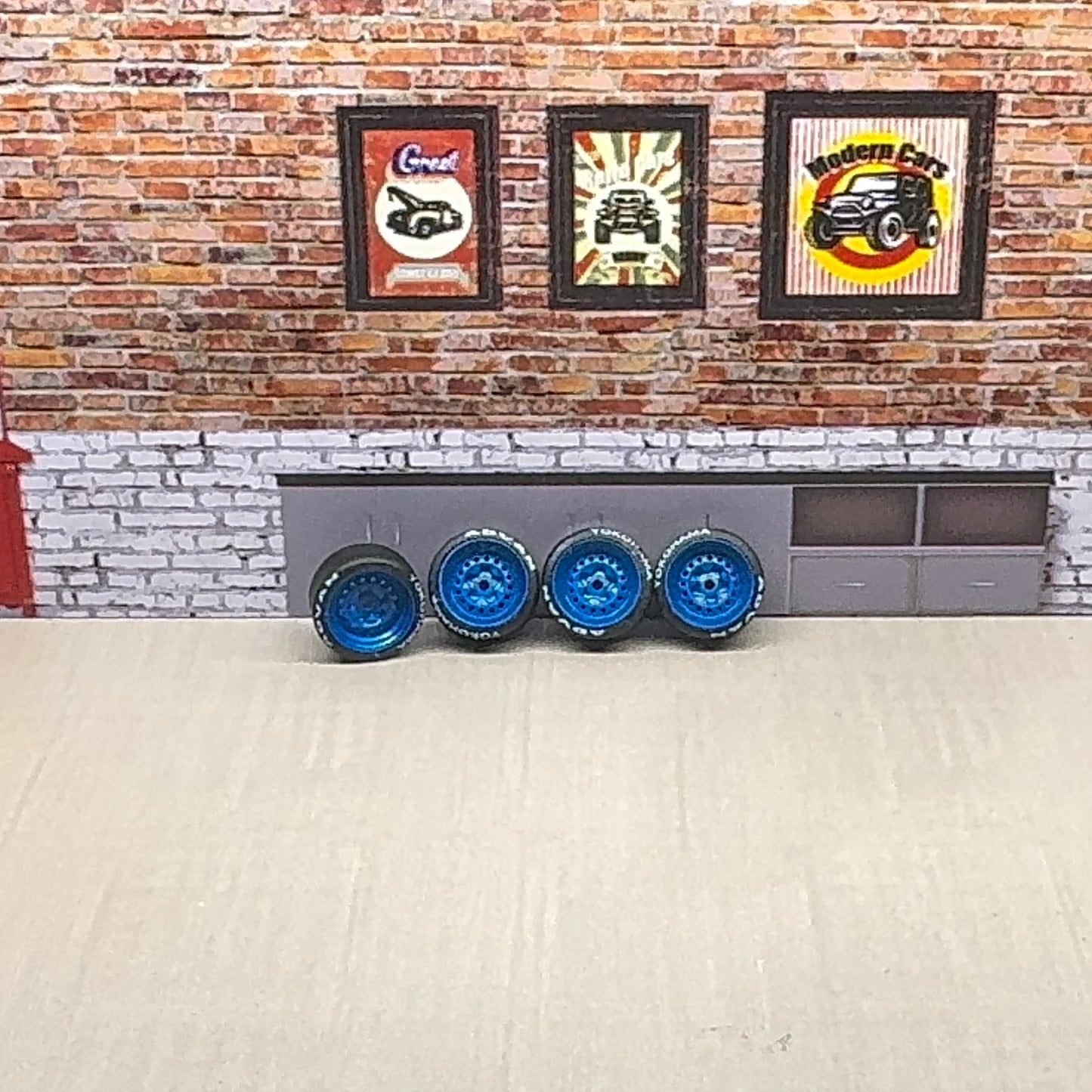 Advan/jetstream blue rims for hot wheels and match box